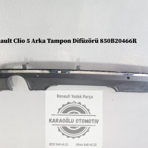 850B20466R 850B26311R 850709974R   Renault Clio 5 Arka Tampon Difüzörü Ve Bandı