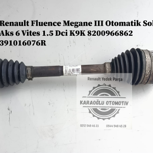 8200966862 391016076R Renault Fluence Megane III Otomatik Sol Ön Aks 6 Vites 1.5 Dci K9K
