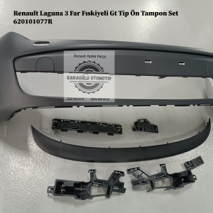 620101077R Renault Laguna 3 Far Fıskiyeli Gt Tip Ön Tampon Set