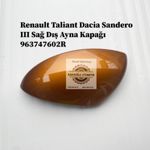 963747602R Renault Taliant Dacia Sandero III Sağ Dış Ayna Kapağı
