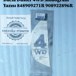 848909271R 908922896R Dacia Duster 4WD Monogram Yazısı