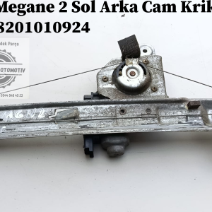 8201010924 Renault Megane 2 Sol Arka Cam Krikosu Elektrikli Motorlu