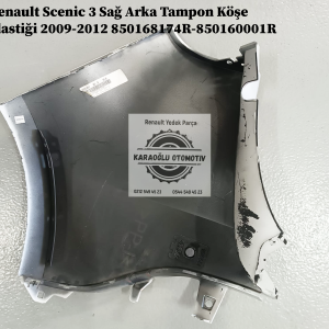 850168174R-850160001R Renault Scenic 3 Sağ Arka Tampon Köşe Plastiği 2009-2012