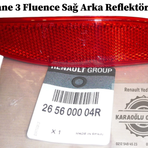265600004R Renault Megane 3 Fluence Sağ Arka Reflektör