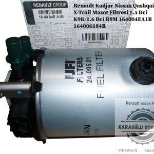 164004EA1B 164006184R Renault Kadjar Nissan Qashqai X-Trail Mazot Filtresi 1.5 Dci K9K-1.6 Dci R9M