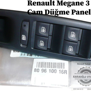 809610016R Renault Megane 3 Fluence Sol Ön Cam Düğme Paneli