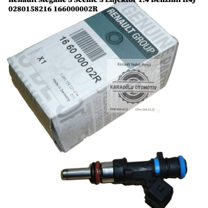 0280158216 166000002R Renault Megane 3 Scenic 3 Enjektör 1.4 Benzinli H4J
