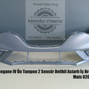 620229853R 620225530R Renault Megane IV Ön Tampon 2 Sensör Delikli Astarlı İç Braketli 2016 Mais
