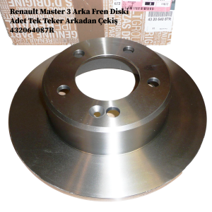 432064087R Renault Master 3 Arka Fren Diski Adet Tek Teker Arkadan Çekiş