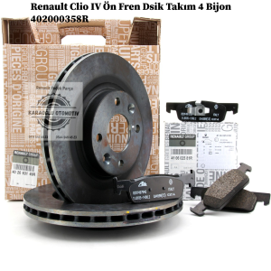 402000358R 402062212R 402063149R 402065702R 402066839R 402067615R Renault Clio IV Ön Fren Dsik Takım 4 Bijon