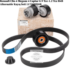 117203790R Renault Clio 4 Megane 4 Captur 0.9 Tce-1.2 Tce H4B Alternatör Kayış Seti