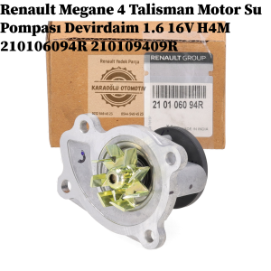 210106094R 210109409R Renault Megane 4 Talisman Motor Su Pompası Devirdaim 1.6 16V H4M