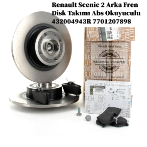 432004943R 7701207898 Renault Scenic 2 Arka Fren Disk Takımı Abs Okuyuculu