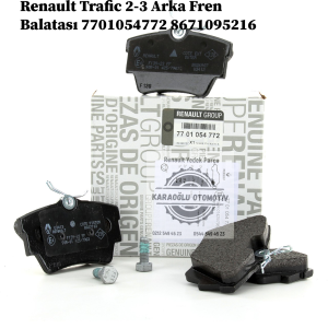 7701054772 8671095216 Renault Trafic 2-3 Arka Fren Balatası