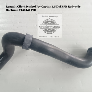 215014119R Renault Clio 4 Symbol Joy Captur 1.5 Dci K9K Radyatör Hortumu