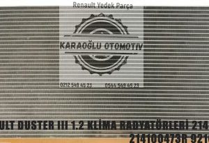 214814206R 214100473R 92100155 Renault Duster 3 H5P 260 1.2 Klima Radyatörü