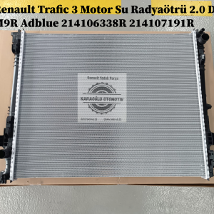 214106338R 214107191R Renault Trafic 3 Motor Su Radyaötrü 2.0 Dci M9R Adblue